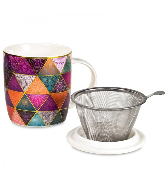 Mug à Thé Avec Infuseur Patchwork La Boutique Du Feng Shui 