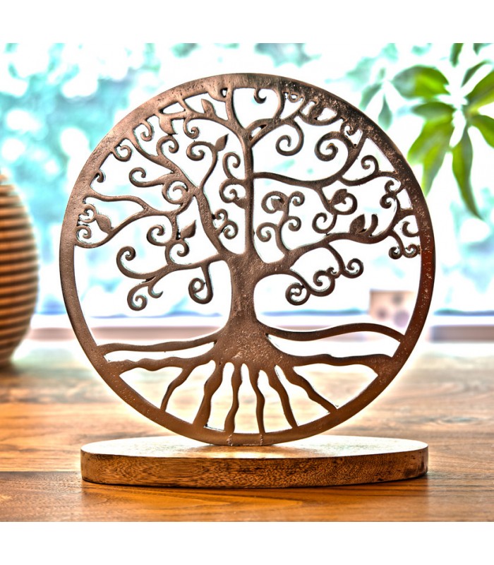 Arbre De Vie Moderne Sur Support En Bois La Boutique Du Feng Shui