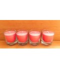 Set of 4 red candles